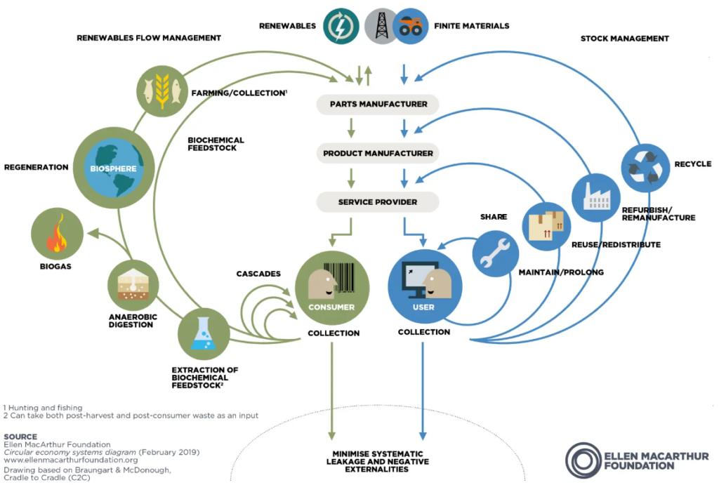 Ellen MacArthur Foundation Circular Economy Systems Diagram